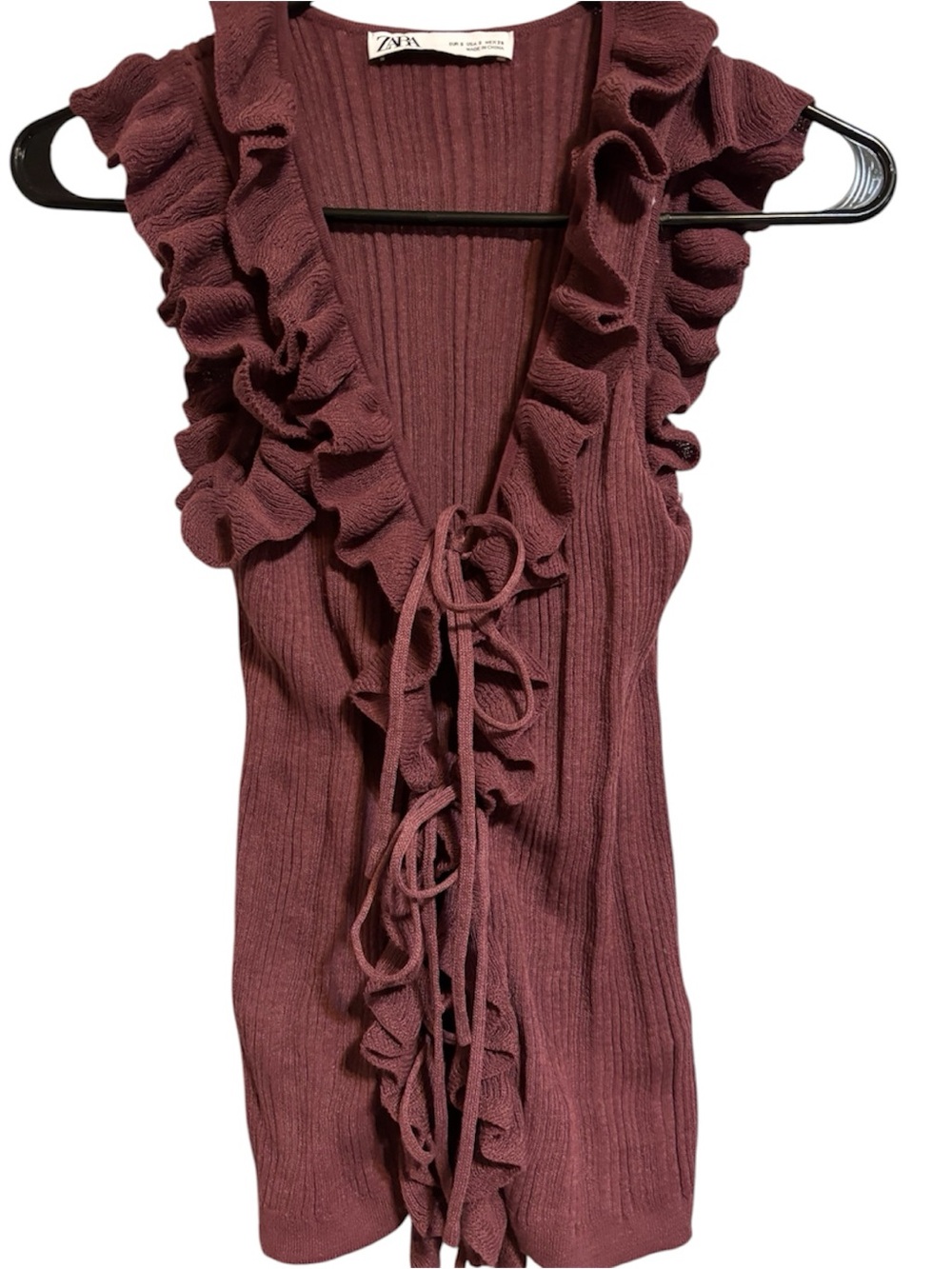 Zara Ribbed Knit Sweater - Mauve